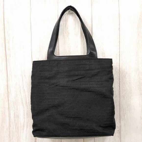 Prada Monogram Nylon Handbag Black - Picture 1 of 16